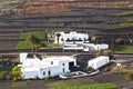 Farmhouse in terrace cultivation area in Lanzarote Royalty Free Stock Photo