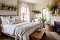 Farmhousestyle Guest Room With Rustic Decor