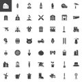 Farming and agriculture vector icons set Royalty Free Stock Photo