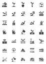 Farming agriculture vector icons set Royalty Free Stock Photo