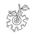 Farming agronomy icon. hand drawn icon set, outline black, doodle icon, vector icon Royalty Free Stock Photo
