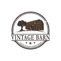 Farming company vintage logo. Warehouse, barn, farmhouse classic logo