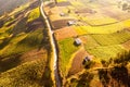 Farming In Ecuadorian Andes Aerial Shot