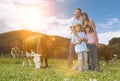 Portrait of Farming family in countryside