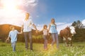 Portrait of Farming family in countryside