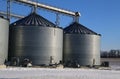 Farming grain silos Royalty Free Stock Photo