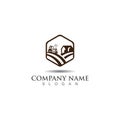 Farming green nature logo design template, Agriculture icon  vector Royalty Free Stock Photo