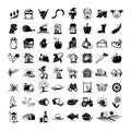 farming icons set. Vector illustration decorative design Royalty Free Stock Photo