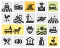 Farming icons set. vector illustration