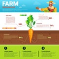 Farming Infographics Eco Friendly Organic Natural vegetable Growth Farm Production Banner With Copy Space Royalty Free Stock Photo