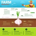 Farming Infographics Eco Friendly Organic Natural vegetable Growth Farm Production Banner With Copy Space Royalty Free Stock Photo
