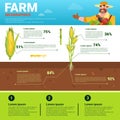 Farming Infographics Eco Friendly Organic Natural vegetable Growth Farm Production Banner With Copy Space Royalty Free Stock Photo