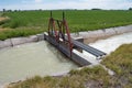 Farming irrigation ditch head gate