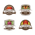 Farming Organic Food Emblems