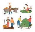 Farming People Planting and Harvesting Agriculture