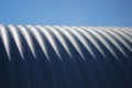 Farming quonset steel horizontal blue sky Royalty Free Stock Photo