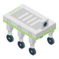 Farming robot icon, isometric style