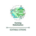 Farming robotization concept icon