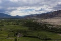 Farming settlement in desert plains of Ladakh Royalty Free Stock Photo