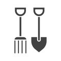 Farming Tools icon vector image. Royalty Free Stock Photo