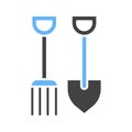 Farming Tools icon vector image. Royalty Free Stock Photo