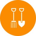 Farming Tools icon vector image. Royalty Free Stock Photo