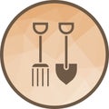 Farming Tools icon vector image. Royalty Free Stock Photo