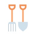 Farming Tools icon vector image. Royalty Free Stock Photo