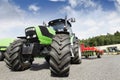 Farming tractor and plough