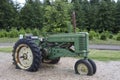 Farming truck displayed in garden