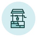 Farming water well, icon Royalty Free Stock Photo