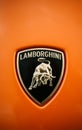 Orange Lamborghini car Logo Royalty Free Stock Photo