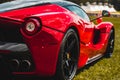Ferrari Red Race Car rear side view Royalty Free Stock Photo