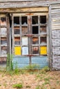 Door on an abandoned gas station in the Palouse hills Royalty Free Stock Photo
