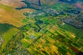 Farmland aerial view at autumn