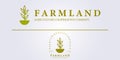 Farmland agriculture banner logo icon label symbol vector illustration design