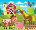 Farmland with animals theme 1