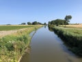 Farmland and a canal around Sint Annaparochie Royalty Free Stock Photo
