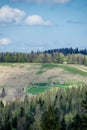 Farmland on a hill of Carpathians