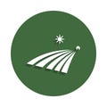 farmland icon in badge style. One of Farm collection icon can be used for UI, UX Royalty Free Stock Photo