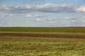 Farmland, plowed field at spring, landscape, agricultural, fields