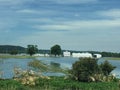 Flooded farm in Iowa along interstate 29