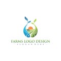 Farms and Agriculture Logo Design. Vector Illustrator Eps. 10
