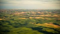 Farms dot The Palouse from Steptoe Butte at sunrise Royalty Free Stock Photo