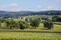 Farms on the rolling hills in Strasburg, Lancaster County, Pennsylvania, USA