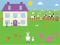 Farmyard Vector Illustration