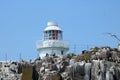 Farne Lighthouse, Inner Farne, Farne Islands Royalty Free Stock Photo