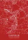 Farnham - United Kingdom Cherry Plane Map