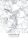 Farnham - United Kingdom Dusk Plane Map
