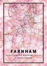 Farnham - United Kingdom Orchid Marble Map